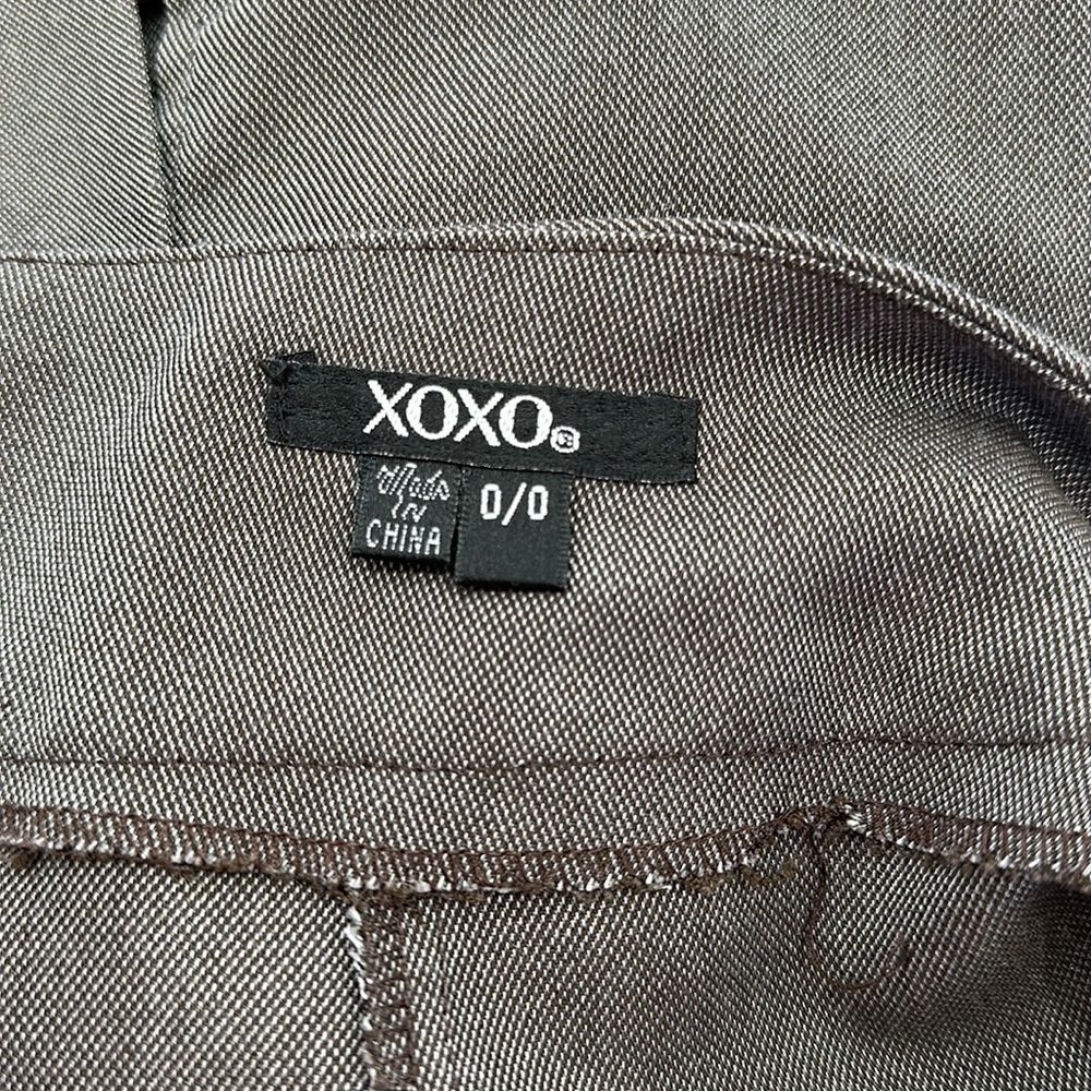 XOXO Brown Pencil Skirt Knee-Length Back Slit Sz 0 HIGT WAIST - Picture 9 of 11
